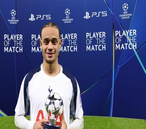 攻防均亮眼,哈维西蒙斯当选热刺vs布拉格斯拉维亚全场最佳