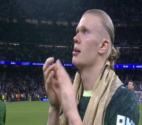 哈兰德欧冠生涯第二次单场0射门,上一次是在6年前