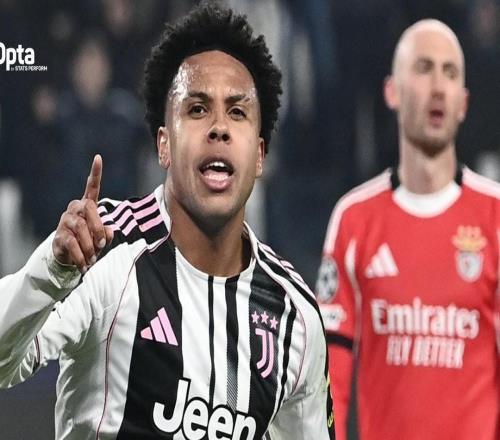 自加盟尤文以来麦肯尼欧冠打进9球,与弗拉霍维奇并列队内第1