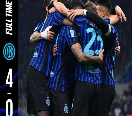 国米意甲对阵科莫10连胜,近6场全部零封取胜创纪录