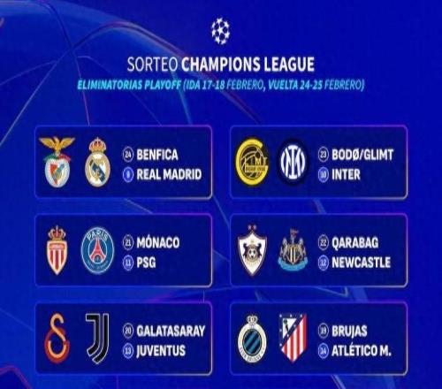 欧冠附加赛抽签:皇马再遇穆里尼奥执教的本菲卡,巴黎遇法国内战