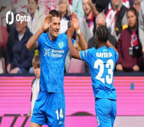 希克达成勒沃库森生涯百球里程碑，成队史第三人