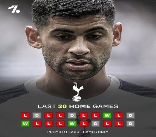 主场虫,热刺近20个英超主场战绩为3胜5平12负