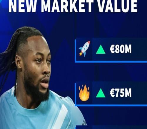 加盟曼城12场造9球,德转预热塞门约身价:最高涨至8000万欧