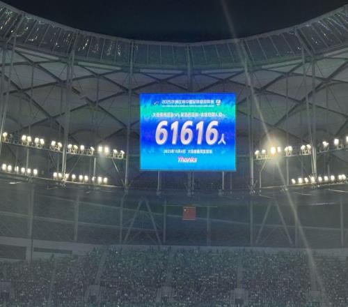 61616人，英博vs西海岸創梭魚灣上座人數新高，中超曆史第3