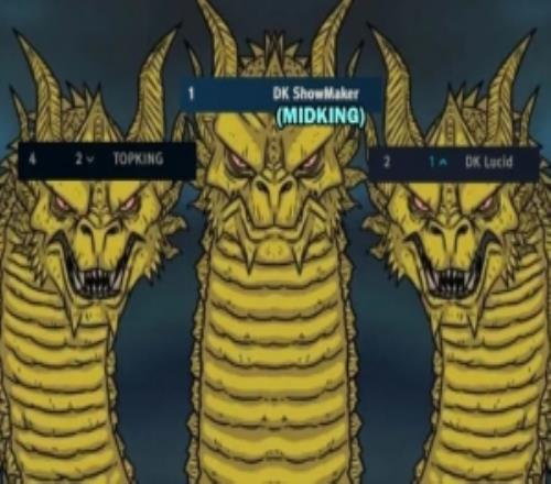 DK分享ShowMaker登顶韩服趣味梗图：韩服单排榜首DK