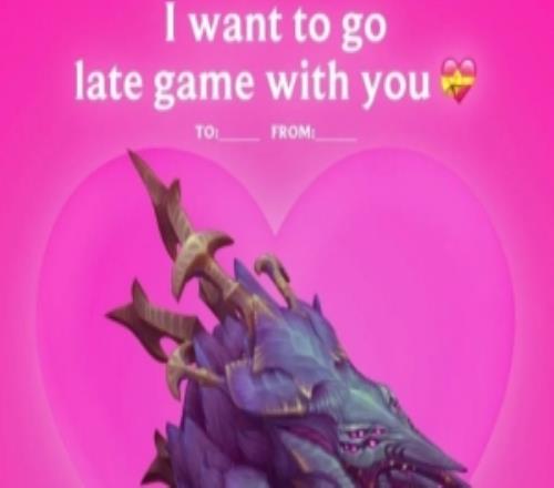 LOL官推:段位是暂时的,双排是永恒的,情人节快乐