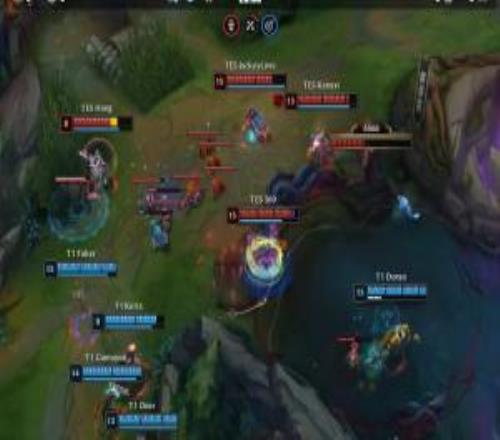 黑色五分钟25分钟双方仅爆发一个人头!但T1在30分钟推平TES基地!