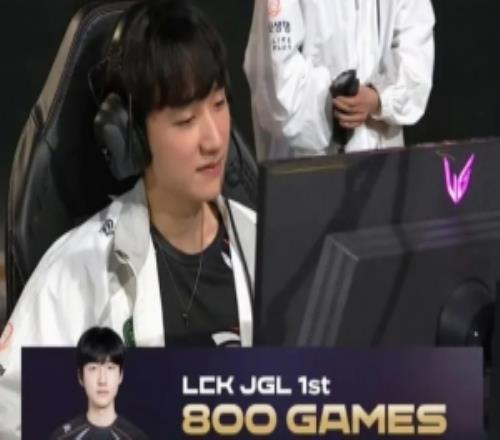 Peanut達成LCK800出場成就，位列打野第一、全位置第四