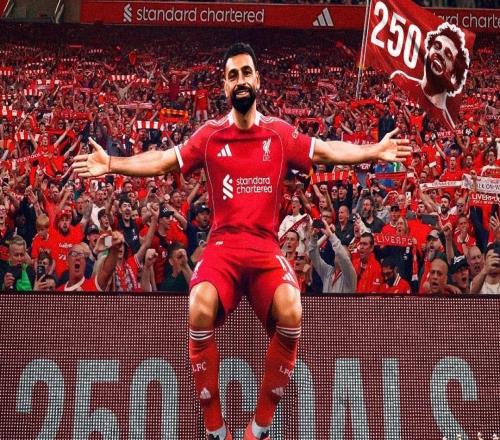 红军历史第三人，萨拉赫解锁利物浦生涯250球里程碑