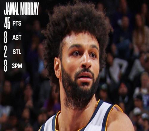 穆雷狂轟45分連刷四紀錄！近三戰109分勢頭猛烈阿帥：他扛起球隊