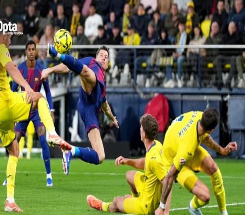 莱万达成五大联赛500场里程碑,打入389球仅次于梅西和C罗