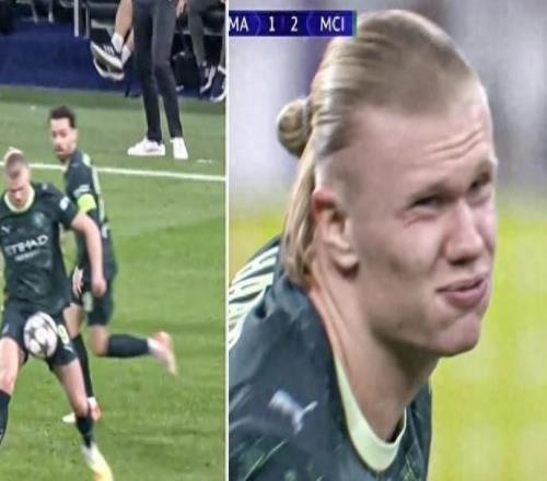 哈兰德比赛中遭“爆击”敏感部位,忍痛坚持助曼城取胜