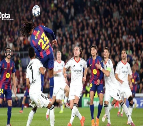 單場打入兩粒頭球，孔德是歐冠改制以來巴薩球員第一人