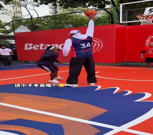 这就是NBA超巨吗！字母哥和普通人打球扣篮就完事了