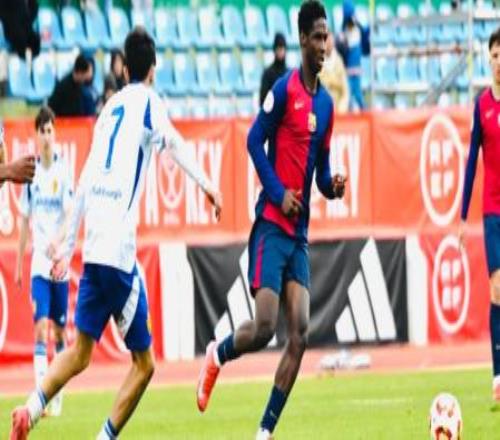El jugador del Juvenil A del Barça marcó su primer gol