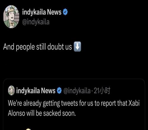 好起来了绿帽哥在阿隆索下课的20小时前表示他即将被解雇