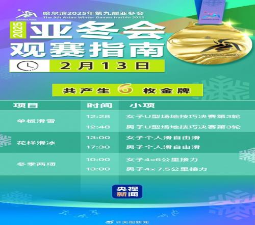 亚冬会今日看点：本日将产生6枚金牌多个项目迎收官