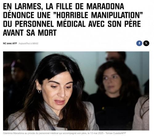 女儿哭诉医疗团队失职导致马拉多纳离世，被告医务人员否认指控