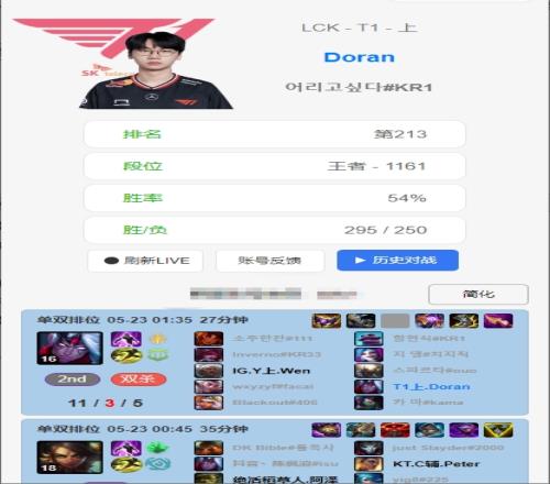 shy化继上单豹女之后，Doran韩服操刀上单韦鲁斯狂砍1135的华丽战绩