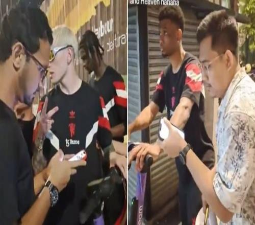 太阳报：阿玛德在马来骑共享滑板车不知如何付款，需要球迷帮忙