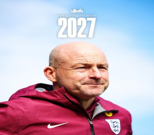官方：英足总与英格兰U21主帅卡斯利续约至2027年U21欧洲杯结束
