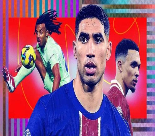 ESPN年度10大边后卫：阿什拉夫当选最佳，阿诺德第2，迪马尔科第7