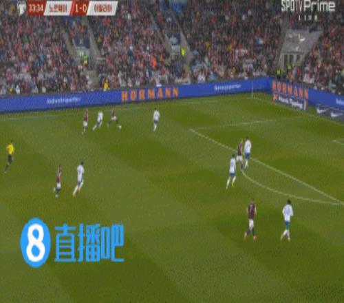 秀！努萨1v2突破一条龙爆射破门，挪威20领先意大利