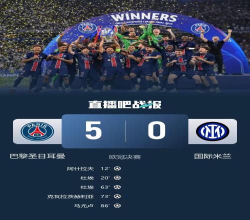 这就是实力！巴黎欧冠决赛50国米，世俱杯40马竞、40迈阿密