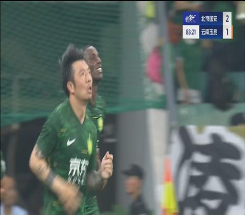 反超！张玉宁造点张稀哲操刀命中，国安第83分钟21反超玉昆