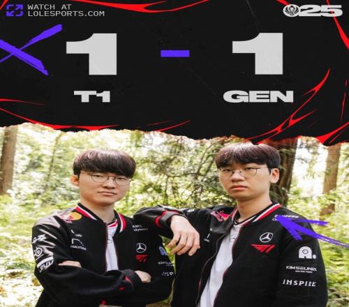 GEN真发狂了！Doran奥恩+Oner皇子团战连续发威T1扳平比分