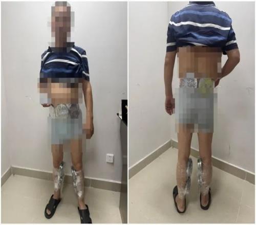 港珠澳大桥海关查获旅客偷藏游戏盘进境：腰腹小腿藏匿156张光盘