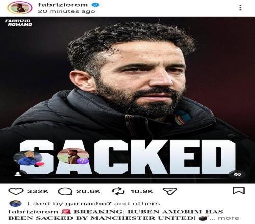 在线吃瓜，加纳乔点赞了阿莫林下课的帖子