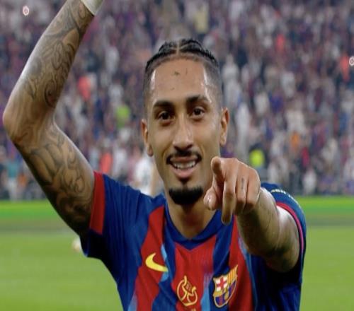 12场7球，皇马是拉菲尼亚职业生涯进球并列最多的对手