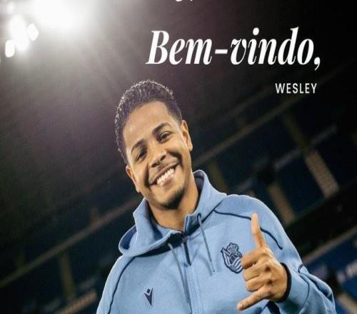 官方：皇家社会租借利雅得胜利边锋韦斯利，含买断选择权