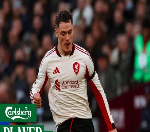 表现出色，维尔茨当选与西汉姆一役利物浦队内最佳球员