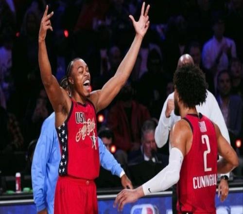 全明星改版成功！美国小将笑到最后，文班很郁闷！