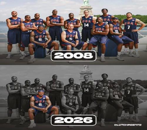时光荏苒，2008年美国男篮梦之队12人仅剩詹姆斯尚未宣布退役