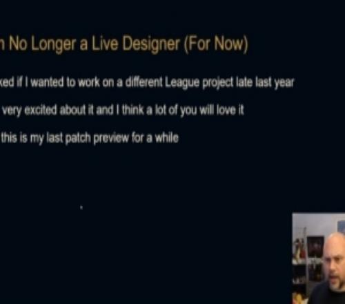 设计师Phreak宣布暂时离开平衡团队：参与另一个LOL相关项目工作