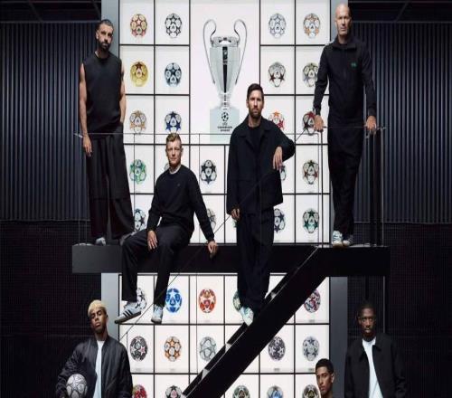 阿迪达斯发布与欧冠合作25周年纪念海报：梅西、贝林等人出镜