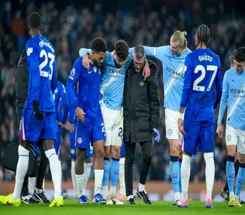曼城遭重创！主力中卫同时伤退连场丢分已落后阿森纳6分
