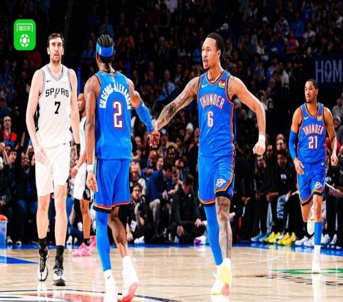 雷霆11998复仇马刺，亚历山大34+5+5，文班17分7板