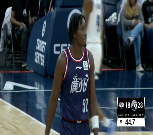 奥拉迪波14中5仅得14分，龙狮季前赛三战均大比分输球