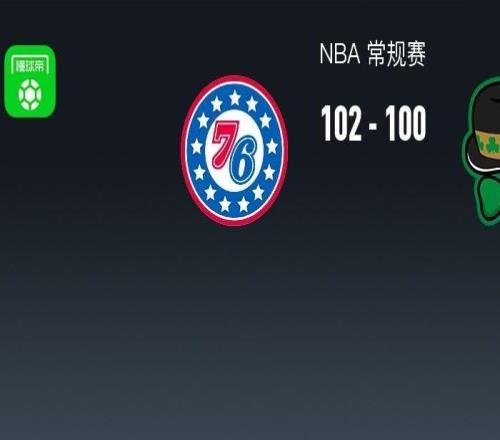 NBA战报：76人102100险胜凯尔特人，杰伦布朗24分