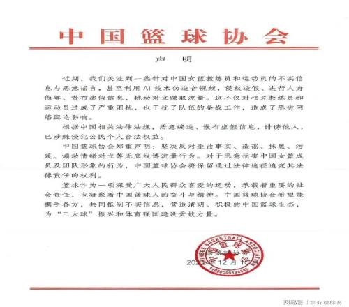 中国篮协宣布重要决定，中国女篮被严重抹黑，真不能忍