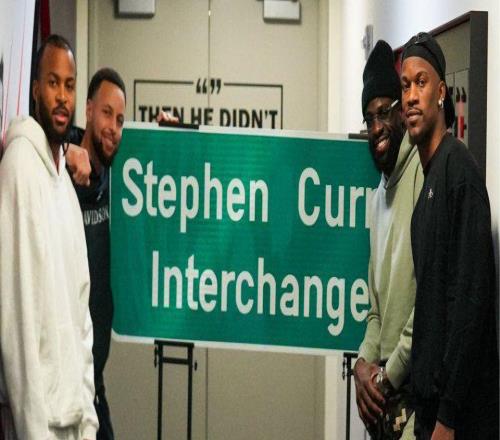 库里获专属荣誉！拥有自己名字命名立交枢纽调侃想把路牌偷回家
