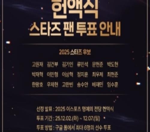 KESPA2025电子竞技名人堂票选：RulerFakerGumayusi等选手入选