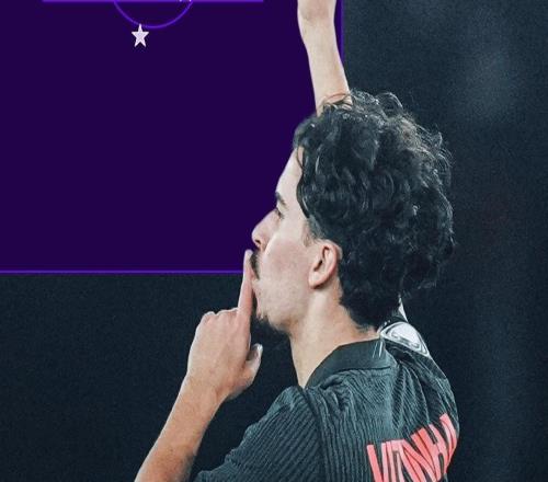 维蒂尼亚是第九位欧冠对英格兰球队戴帽球员，也是葡萄牙首人