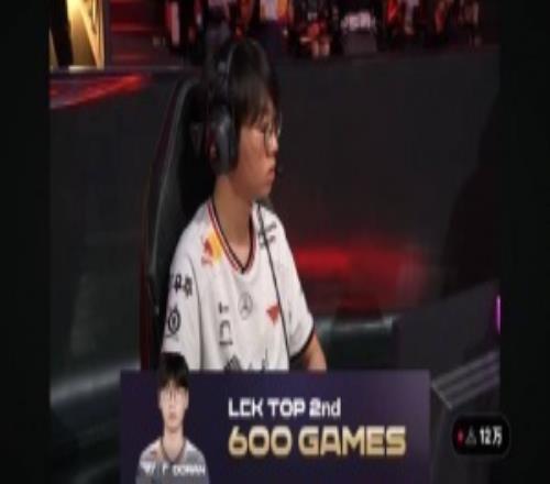 里程碑：Doran达成LCK600出场成就是第2位达成该成就的上单选手
