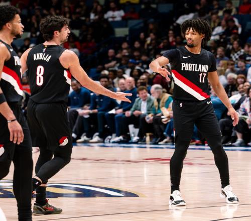 阿夫迪亚34+7+11开拓者送鹈鹕6连败，杨瀚森替补1记三分打铁